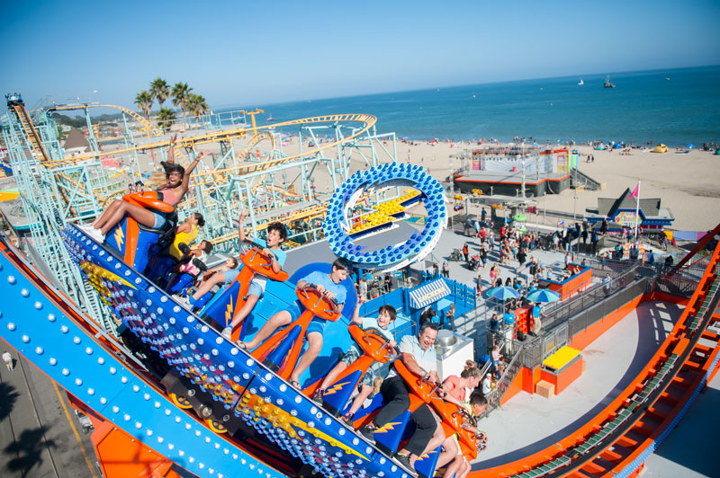 Santa Cruz Beach Boardwalk Amusement Park Thrill Rides