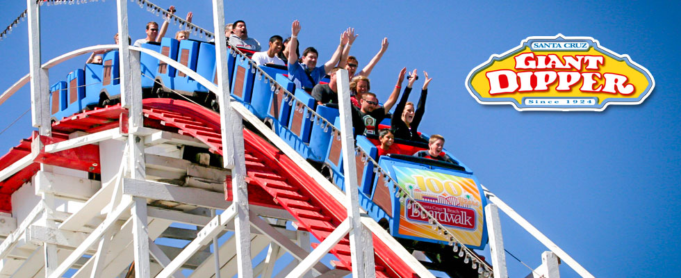 Santa Cruz Beach Boardwalk Amut Park Thrill Rides Home Rides Thrill